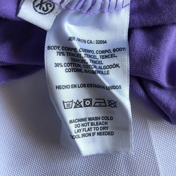 🧡 XS 🧡 NWT Anthro Top Light Layer Turtleneck Purple Long Sleeve - Picture 4 of 5